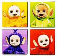 Teletubbies เทเลทับบี้ Po โพ ลาล่า ดิ๊ปซี่ ทิงกี้วิงกี้ การ์ตูน cartoon รูปภาพ​ติด​ผนัง​ pop art พร้อมกรอบและที่แขวน ของขวัญ รูปภาพ กรอบรูป