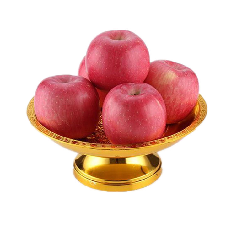 7-inch-gold-plastic-fruit-plate-noble-buddhist-worship-deities-tray-buddhist-ceremony-noble-money-and-treasure-sacrificial-tray