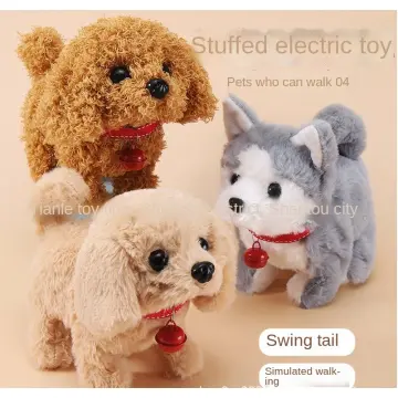 Simulation Electronic Plush Dog Toys Walking Barking Singing