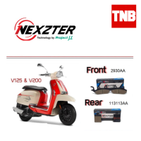 NEXZTER ผ้าเบรค LAMBRETTA V125 / V200 ผ้าเบรคหน้า 2930AA ผ้าเบรคหลัง 113113AA ผ้าเบรคมอเตอไซค์