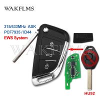 【✜】 Auto City (JAS) 3ปุ่มอัพเกรด DIY ID44 HU92รถระยะไกล Key Fob สำหรับ BMW EWS E65 E81 E60 E61 E64 E83 E53 E85 E86 E63 E46 E39 E36/8 E36/7