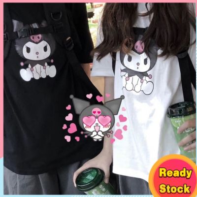 พร้อมส่ง เสื้อยืดลําลอง คอกลม แขนสั้น พิมพ์ลายการ์ตูนคุโรมิ ทรงหลวม เข้ากับทุกการแต่งกาย แฟชั่นฤดูร้อน สําหรับสตรี V728