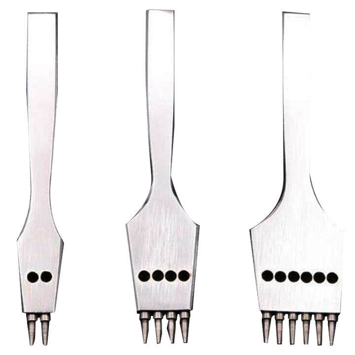 3pcs-4mm-leather-craft-round-hole-leather-puncher-detachable-seam-punching-chisel-tool-set