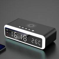 （HOT NEW）นาฬิกาปลุกไฟฟ้า LED พร้อมที่ชาร์จ NightDesktopThermometer ClockMirror Clock พร้อมหน่วยความจำเวลา