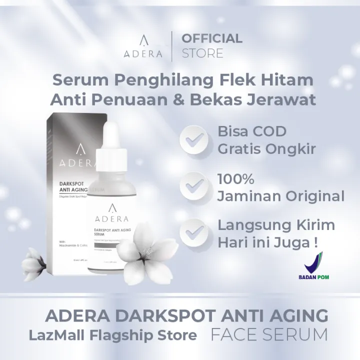 ADERA DARKSPOT SERUM Mengatasi Flek Hitam, Keriput, Dan Bekas Jerawat ...