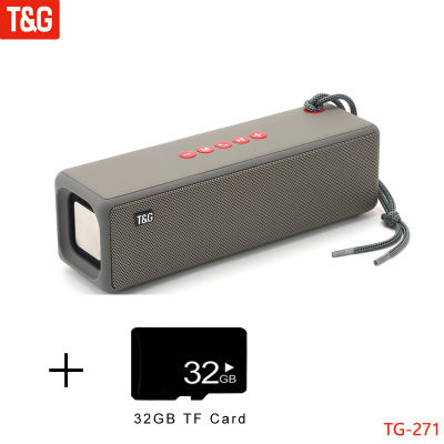 T&G TG271 High Power Portable Wireless Bluetooth Music Speaker Bass Column Waterproof USB Speaker TF Subwoofer Loudspeaker