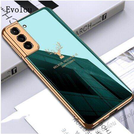 2023ใหม่-สำหรับ-s22-samsung-เคสโทรศัพท์กระจกเทมเปอร์ชุบพิเศษสำหรับ-s22-samsung-galaxy-และ-s21-s21fe-บวกกรอบป้องกันด้านหลังแข็ง