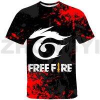 3D ฟรี Fire Garena เสื้อยืดเด็ก Casual Top Tees ฟรี Fire เกมแฟชั่น Harajuku Streetwear Tees ชายหญิงเสื้อผ้าแขนสั้น