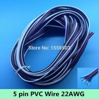 สายเคเบิล2เมตร5หมุด Rgb Rwbw Rgbww Rgbcw สาย5สีสายไฟพีวีซีหุ้มฉนวนลวด5เมตรสำหรับหลอดไฟ Led ตกแต่งความฝันสี12V