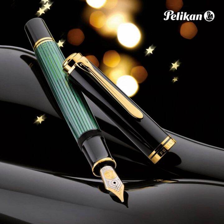 Pelikan Souveran Fountain Pen M1000 Black/Green | Lazada.co.th