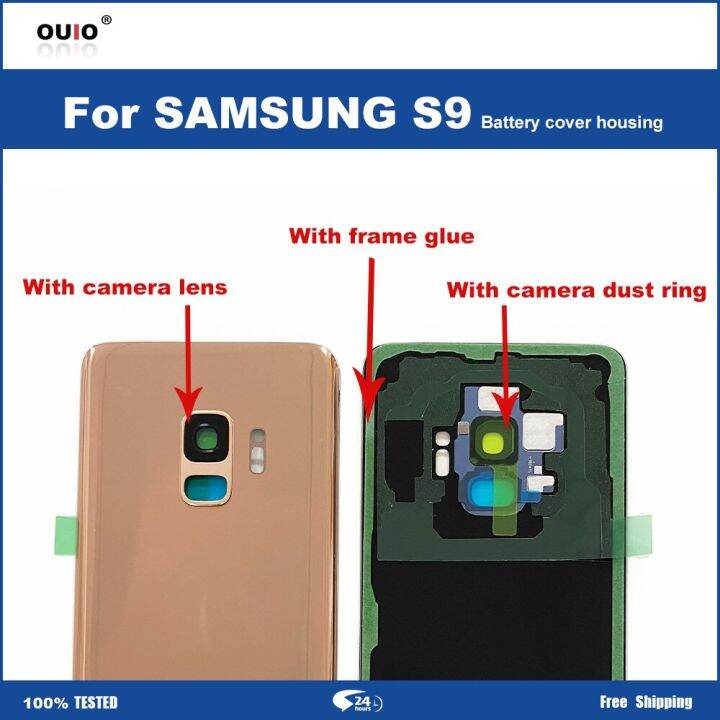 for-samsung-galaxy-s9-g960-glass-back-battery-housing-cover-replacement-with-logo-replacement-parts