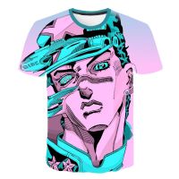 T SHIRT -  New JoJos Bizarre Adventure เสื้อยืด Anime JoJo 3D Printing Street Wear ผู้ชายผู้หญิงเสื้อยืดขนาดใหญ่ฮาราจูกุเด็กเสื้อยืด