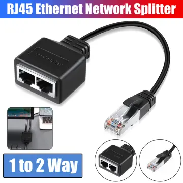 1X2 Gigabit 1000Mbps Ethernet Splitter 1 to 2 Way Network RJ45
