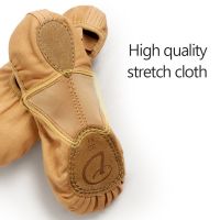 Professional Children Nude Cotton Canvas Flexible Ballet Dance Shoes