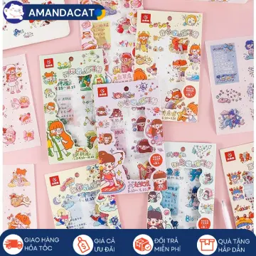 [ATKSHOP] Hình dán trang trí sổ tay Sticker 12 cung hoàng đạo cô gái Nhật Bản dễ thương