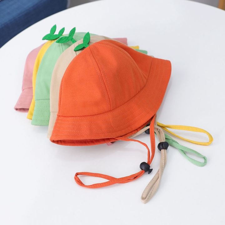 หมวกกันแดดเด็ก-สีพื้น-ระบายอากาศได้ดี