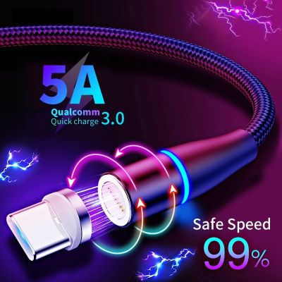 Chaunceybi Magnetic Charging Cable 3 In 1 Function Fast Typec 5A