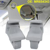 2Pcs Sun Visor คลิปแขวน Hook cket MR654343สำหรับ Mitsubishi Lancer EVO X Outlander Sport ASX Sunshade Sunvisor คลิป