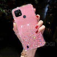 สำหรับ Realme C25s C25 C21Y C21 C20 C17 C15 C12 C11 Case, Luxury Glitter Bling พื้นที่เต็มไปด้วยดวงดาวสาวโทรศัพท์ Shining เพชร Rhinestone กันชน Soft TPU ซิลิโคนกันกระแทกเคสฝาครอบสำหรับป้องกัน