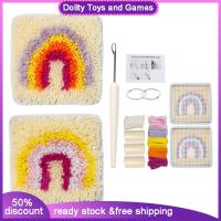 Dolity Coaster Latch Hook Kit Needlepoint Creative Decoration เย็บปักถักร้อย Craftwork