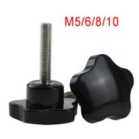 1Pcs M5 M6 M8 M10 Black Five Star Shaped Clamping Nuts Torx Hand Grip Knob Bakelite Screw Bolts For Industry Equipment