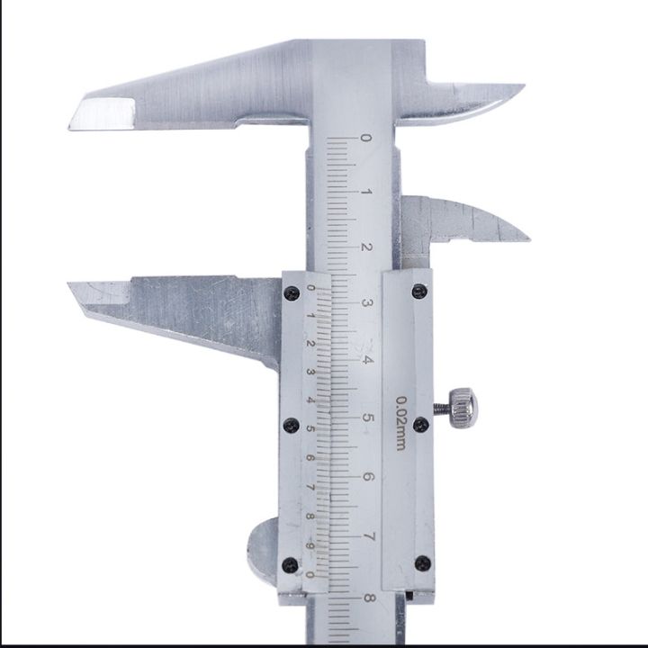เครื่องวัดระยะเวอร์เนียไมโครมิเตอร์คาลิปเปอร์โลหะขนาด6นิ้ว0-150มม-0-02มม-เครื่องมือวัดเครื่องมือมือสแตนเลส