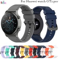 {zhiyun Watchshop}เข็มขัดสายรัดซิลิโคนสำหรับ Huawei Watch GT 2 Pro สายรัดข้อมือ SmartBand ดั้งเดิมสำหรับ Samsung Galaxy Watch 3 45มม./46มม. สร้อยข้อมือ