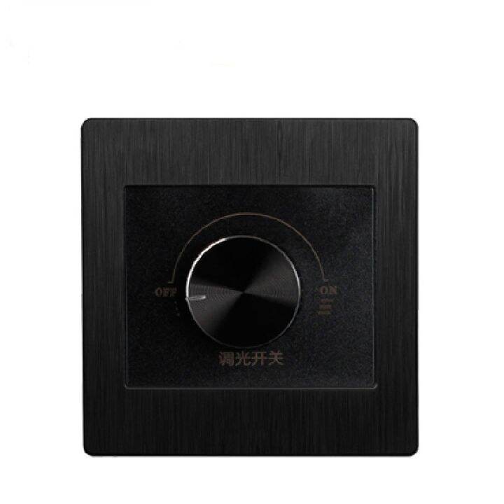 86 Type black Dimmer Switch Panel wall 220v 450W Stepless Switch Dimmer