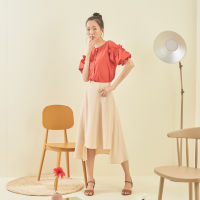 PROPER - Mila skirt - กระโปรงยาวคลุมเข่า ชายพริ้ว ความยาวไม่เท่ากัน เหมาะสำหรับใส่ทำงาน