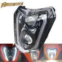 ▫◘ Motorcycle LED Headlight Supermoto Plate for KTM EXC XCF SX SMR 250 300 450 Headlamp Wick Dirt Bike Motocross Accessories Enduro