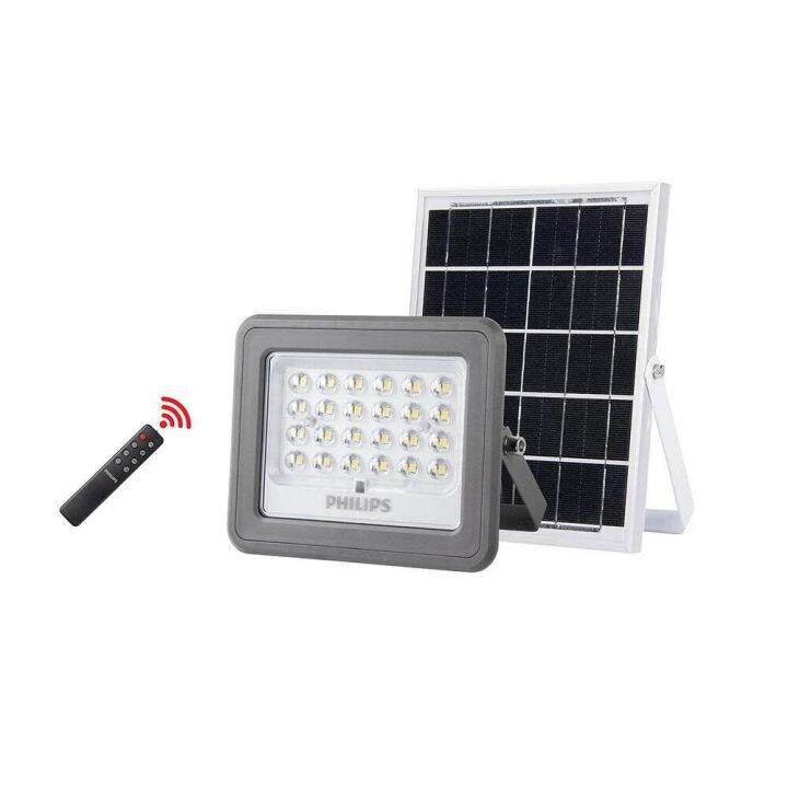 โคมไฟโซล่าเซล-philips-smartbright-solar-flood-light-bvc080-พร้อมแผงโซลาร์และรีโมทควบคุม-โซล่าเซล