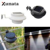 1PC LED Solar Power LED Gutter Spot Light Outdoor Garden Fence Shed Roof Lamp White Balck Shell Solar Sink Light Drawstring Bags