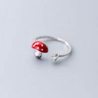 Ring Korean Trend Cute Little Mushroom Girl Heart Adjustable Casual Party Women 39;s Gift