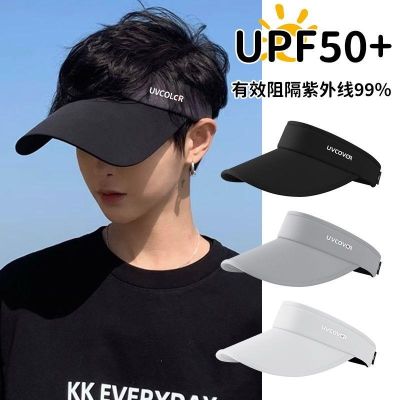 ☒ Sunscreen hat mens new summer cover face anti-ultraviolet face small sun hat running sports duck tong ue empty top hat