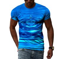 Fashion 3D Drops of Water graphic t shirts For Men Summer Casual Interesting Print T-shirts Hip Hop Haruku Trend Cool blouse