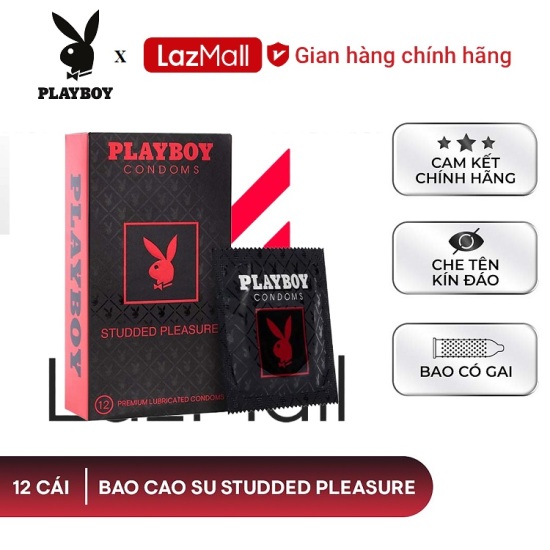 Playboy  bao cao su playboy studded pleasure 12 bao - gai nổi - ảnh sản phẩm 1