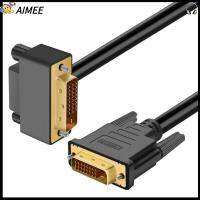 AIMEE 1เมตรค่ะ ตัวผู้-ตัวผู้ สายเคเบิลวิดีโอ DVI-D 24 + 1PIN สายเคเบิล DVI ไปยัง DVI 90องศา、 มุมขึ้นลง