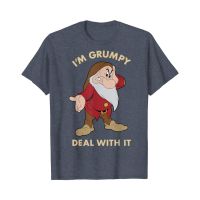 T-shirt  เสื้อยืดผ้าฝ้ายคอกลมพิมพ์ลาย IM Grumpy Deal With It Portrait ลําลองสีขาวS-5XL