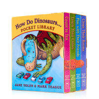 Original English genuine family dinosaur series how do dinosaurs Pocket Library 4 volumes boxed Wu minlan picture book Liao Caixing book list learning music childrens enlightenment and early education English picture book