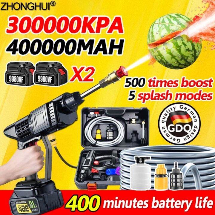 German quality cordless pressure washer 2 batteries 3 types of water output Car Washer Lazada PH