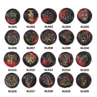 30 มม.Skull Retro Fire Paint WAX Seal ซองจดหมายซีลหัวทองแดงขี้ผึ้งซีลแสตมป์การ์ดวันเกิดซองจดหมาย CRAFT คริสต...-Zitao