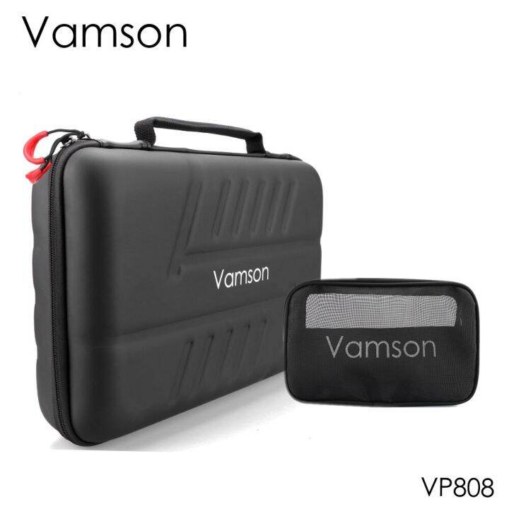 กระเป๋าชุดอุปกรณ์เสริมสำหรับ-go-pro-ของ-vamson-สำหรับ-gopro-hero-8สีดำ7-6-5ซองกันน้ำ-pu-สำหรับ-dji-yi-เปลือกแข็งกล่องเก็บของ-vp808