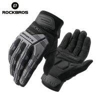 hotx【DT】 ROCKBROS Cycling SBR 6mm Thickened Shockproof Breathable Gloves Men Sport MTB