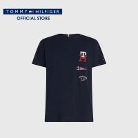 Tommy Hilfiger เสื้อยืดแขนสั้นผู้ชาย รุ่น MW0MW30042 DW5 - สีกรมท่า