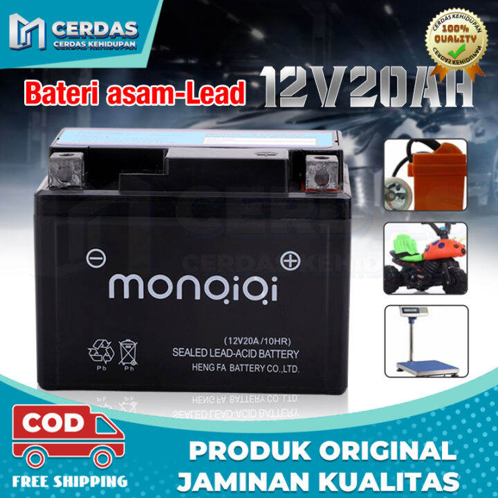 AKI KERING BERKUALITAS VRLA MF 12V 20AH PALING BAGUS | Lazada Indonesia