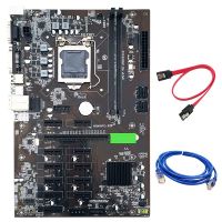 B250C BTC Mining Motherboard with RJ45 Network Cable +SATA Cable 12XPCIE to USB3.0 GPU Slot LGA1151 Support DDR4 RAM