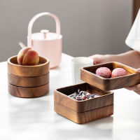 South American Walnut Wood Plate Japanese Square Tray Tableware Household Dinner Fruit Dishes Tea Tray Creative Tableware Set