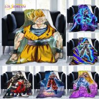 Anime Dragon-Ball-Z Blanket Flannel Blanket Super Soft Dragon Fleece Throw Blankets Lightweight Warm Blanket for Bedroom Sofa