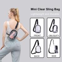 Superior Home Shop PVC Womens Transparent Mini Chest Bag Single Shoulder Bag Waterproof Crossbody Bag