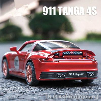 ┅ hrgrgrgregre Rsr-targa modelo de carro corrida 911 rsr feito liga metal com som e luz brinquedo para crianças presente